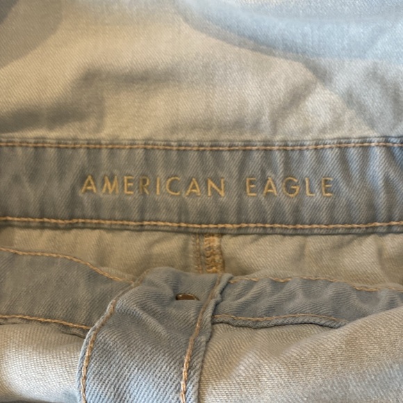 American Eagle Denim Dress Light Wash Button Down Jean Y2K 00s‎ 90s Large - Picture 2 of 6